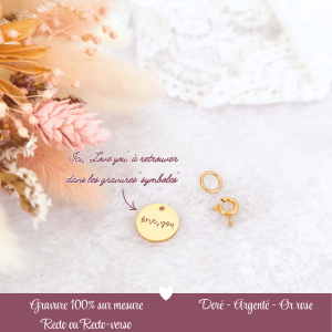 Médaillon gravé Amour