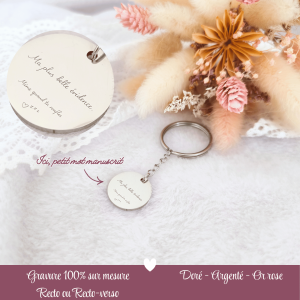 Porte clé message gravé