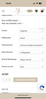 commande personnalisée Anaïs Sineiro (gmail)
